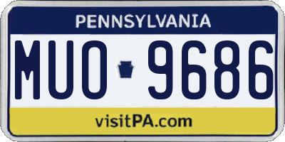 PA license plate MUO9686