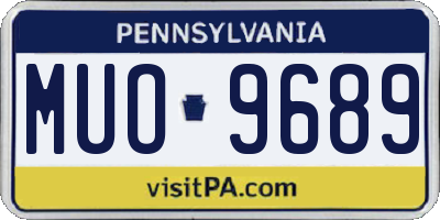 PA license plate MUO9689