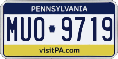 PA license plate MUO9719