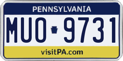 PA license plate MUO9731