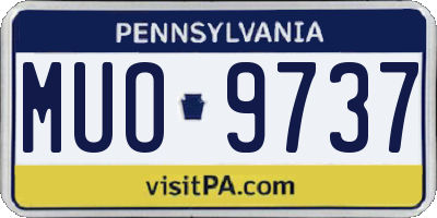 PA license plate MUO9737