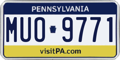 PA license plate MUO9771