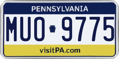 PA license plate MUO9775