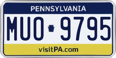 PA license plate MUO9795