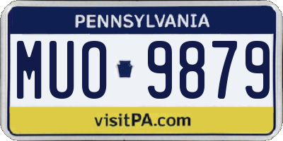 PA license plate MUO9879