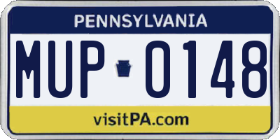 PA license plate MUP0148