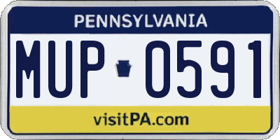 PA license plate MUP0591