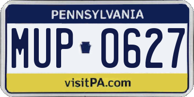 PA license plate MUP0627