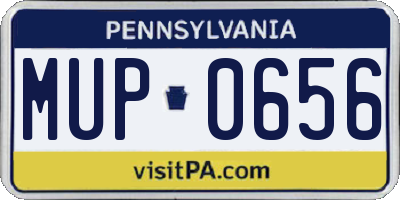 PA license plate MUP0656