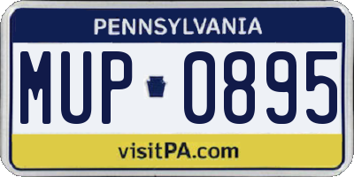 PA license plate MUP0895