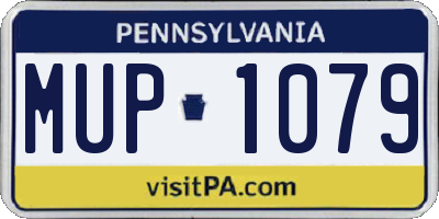 PA license plate MUP1079
