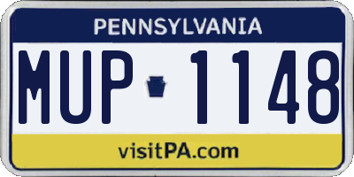 PA license plate MUP1148
