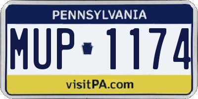 PA license plate MUP1174