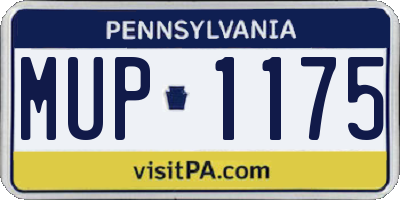 PA license plate MUP1175