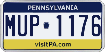 PA license plate MUP1176
