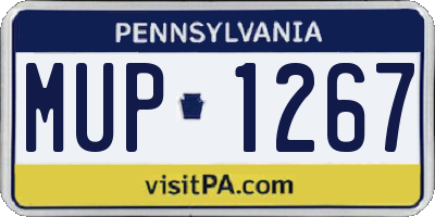 PA license plate MUP1267