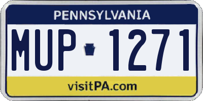 PA license plate MUP1271