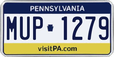PA license plate MUP1279