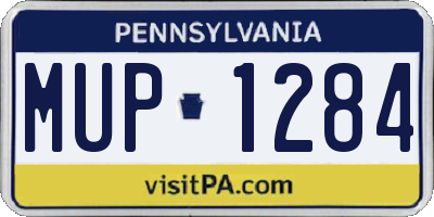 PA license plate MUP1284