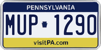 PA license plate MUP1290