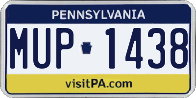 PA license plate MUP1438