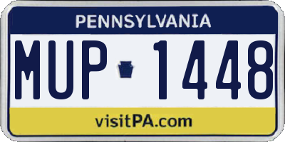 PA license plate MUP1448