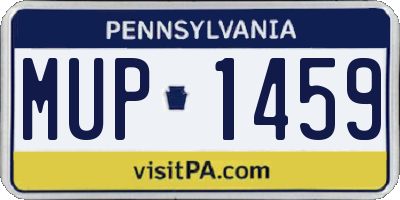 PA license plate MUP1459
