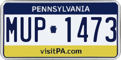 PA license plate MUP1473