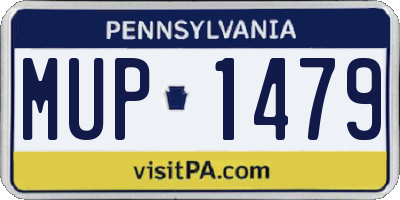 PA license plate MUP1479