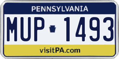 PA license plate MUP1493