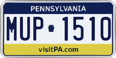 PA license plate MUP1510