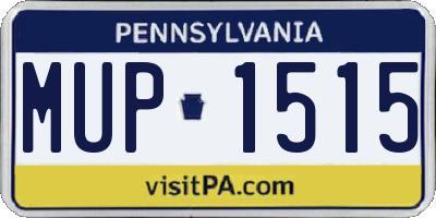 PA license plate MUP1515