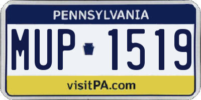 PA license plate MUP1519