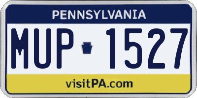 PA license plate MUP1527