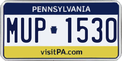 PA license plate MUP1530