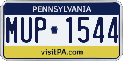 PA license plate MUP1544