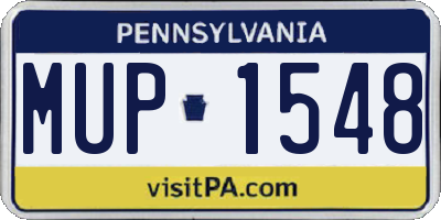 PA license plate MUP1548
