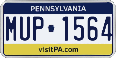 PA license plate MUP1564