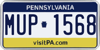 PA license plate MUP1568