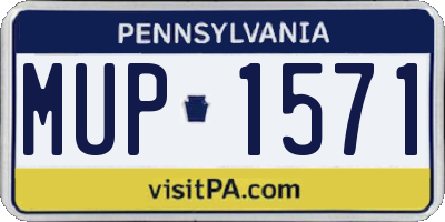 PA license plate MUP1571