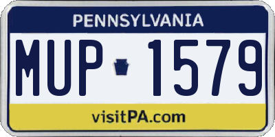 PA license plate MUP1579