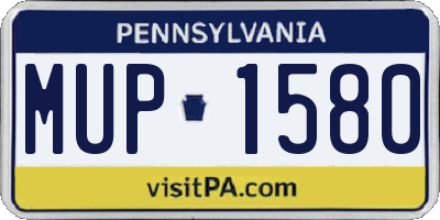 PA license plate MUP1580