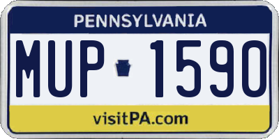 PA license plate MUP1590