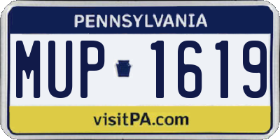 PA license plate MUP1619