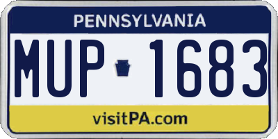 PA license plate MUP1683