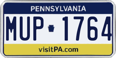 PA license plate MUP1764