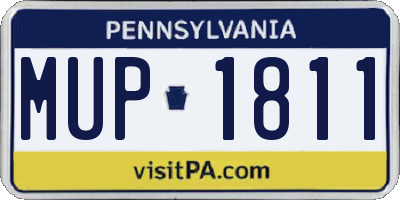 PA license plate MUP1811
