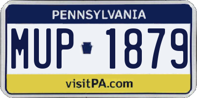 PA license plate MUP1879