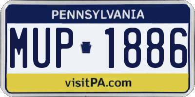PA license plate MUP1886