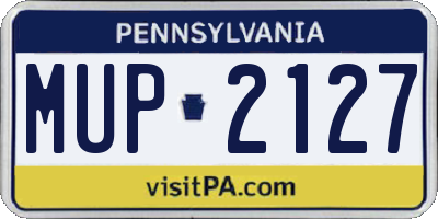 PA license plate MUP2127